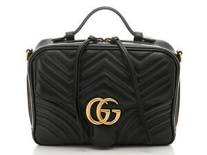 Gucci GG Marmont Handbag Leather Black